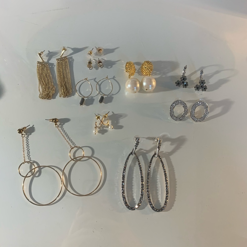 Swarovski like Earrings Bundle